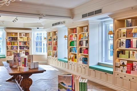 Cookbooks on display at Fortnum & Mason Food & Drink Studio